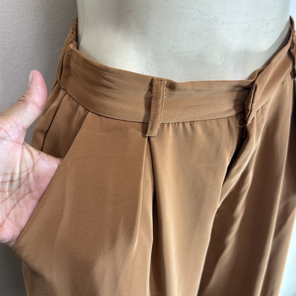 (N3)Tronjori Camel High-Waisted Wide-Leg Culotte Pants
Long Palazzo Pants,Size S - Picture 3 of 16